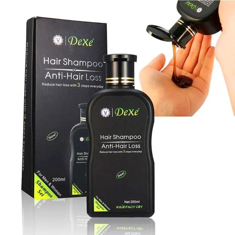 Dexe Anti-Hair Loss Şampunu, saç tökülməsini azaldan və saçları gücləndirən 3 addımlı təbii tərkibli şampun Шампунь Dexe против выпадения волос с 3-ступенчатой формулой, укрепляющий волосы и уменьшающий выпадение