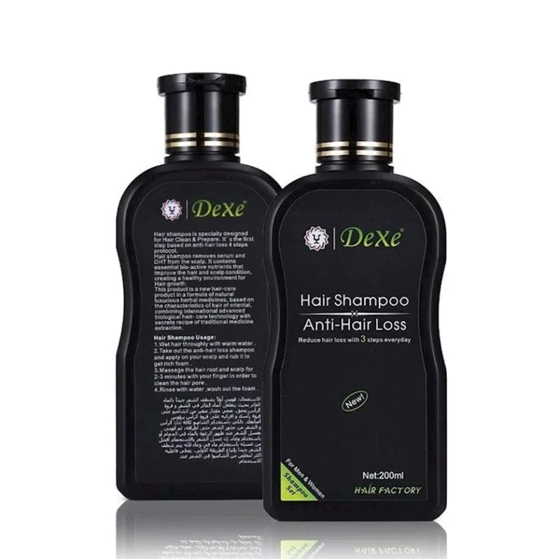 Dexe Anti-Hair Loss Şampunu, saç tökülməsini azaldan və saçları gücləndirən 3 addımlı təbii tərkibli şampun Шампунь Dexe против выпадения волос с 3-ступенчатой формулой, укрепляющий волосы и уменьшающий выпадение