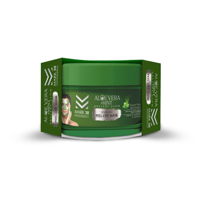 Mark 30 Aloe Vera + Mint Peel-Off Mask, dərini nəmləndirən, məsamələri sıxan və dərhal parıltı verən bir maskadır. Bütün dəri tipləri üçün uygundur və təravət və yenilənmə təmin edir.