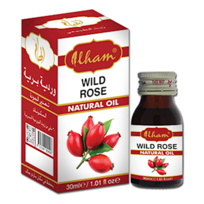 Ilham Wild Rose Natural Oil, dərini nəmləndirən, qırışları və yaş əlamətlərini müalicə edən, təbii və vitaminlə zəngin bir yağ.