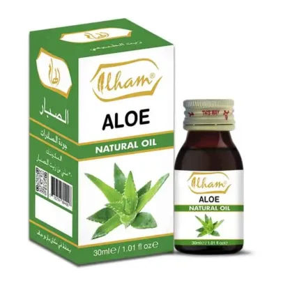 Ilham Aloe Natural Oil, dərini nəmləndirən və saç böyüməsini stimullaşdıran təbii aloe vera yağı.