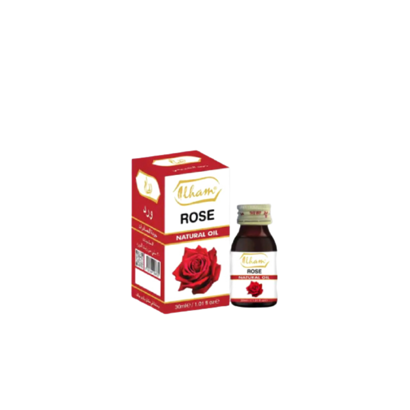 ilham Rose Natural Oil - Təbii gül yağı ilə dərini nəmləndirən və parlaqlaşdıran məhsul.