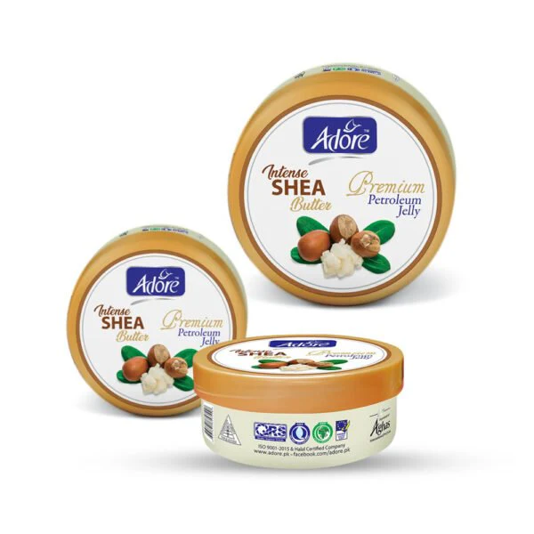 Adore-Shea-Butter-Petroleum-jelly-axtarstore “Adore shea butter vazelin – intensiv nəmləndirici premium petroleum jelly” “Shea butterli vazelin qablaşdırması – quru dəri üçün premium baxım” “Adore Intense Shea Butter petroleum jelly – dərin yumşaqlıq üçün” “Premium shea vazelin – çatlamış dodaq və quru nahiyələr üçün”
