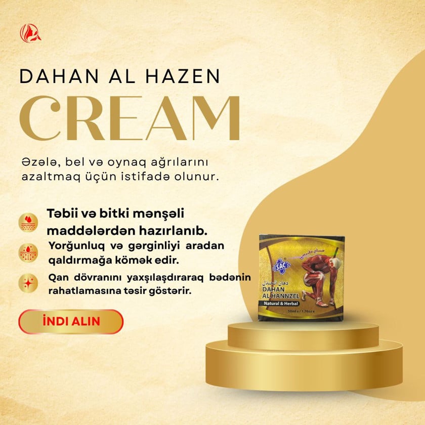 sac-dahn-al-hanzal-axtarstore1 “Dahan Al Hannzel Natural & Herbal Cream – əzələ və oynaqlar üçün bitki tərkibli rahatladıcı masaj kremi” “Natural herbal muscle relief cream – Dahan Al Hannzel 50ml original” “Back, neck and joint pain relief massage cream – herbal formula” “Dahan Al Hannzel masaj kremi – əzələ gərginliyini azaldan krem”